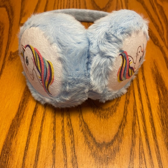 Flammi Unicorn Kids Knit Earmuffs Winter Outdoor Furry Ear Warmers for Girls - Picture 5 of 7